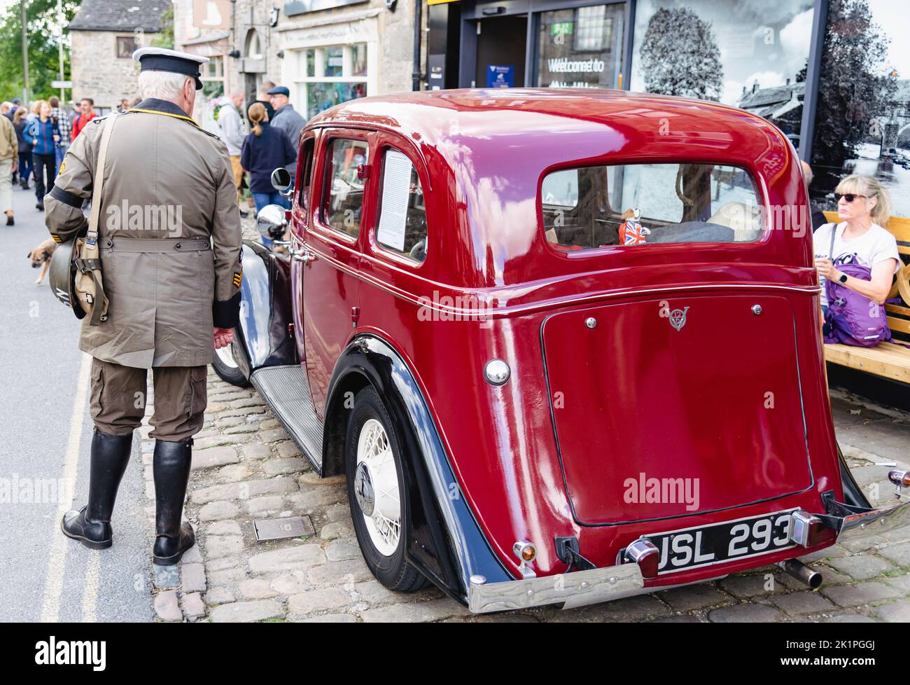 Grassington 1940er-Wochenende Stockfoto