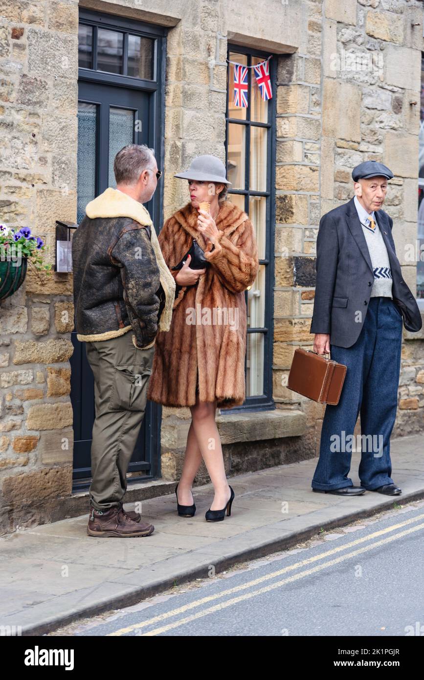 Grassington 1940er-Wochenende Stockfoto