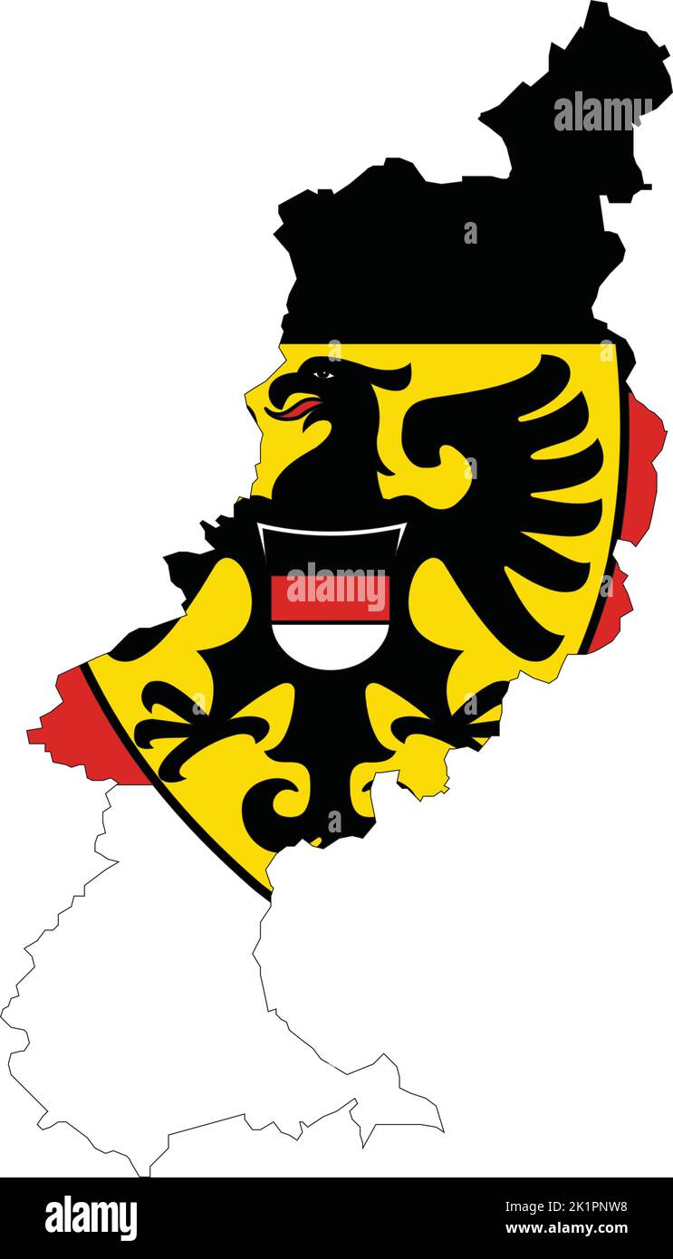 Flaggenkarte von REUTLINGEN, DEUTSCHLAND Stock Vektor