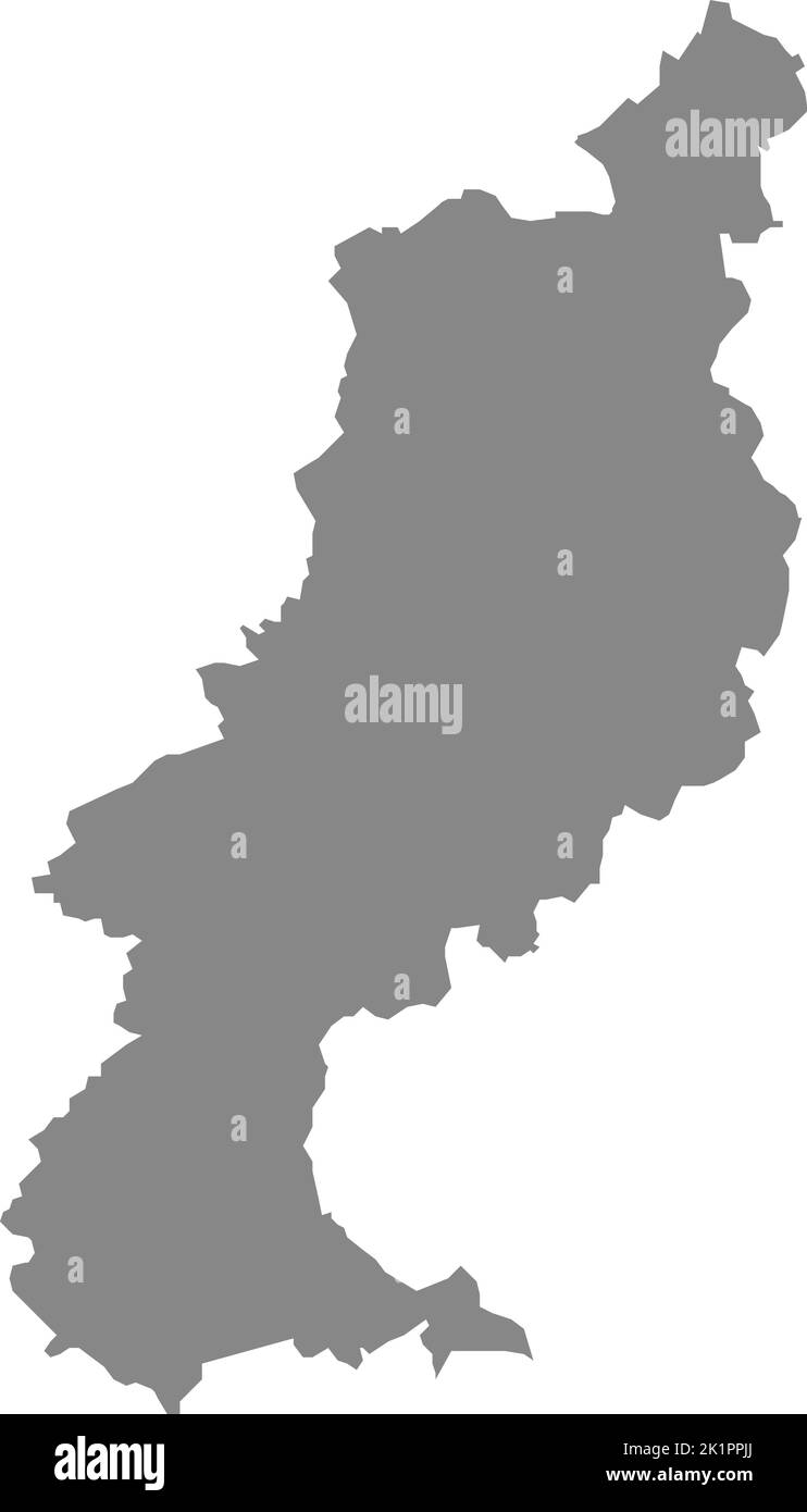 Graue Karte von REUTLINGEN, DEUTSCHLAND Stock Vektor