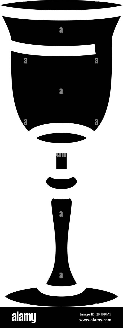 Bar Wein Glas Glyphen Symbol Vektor Illustration Stock Vektor