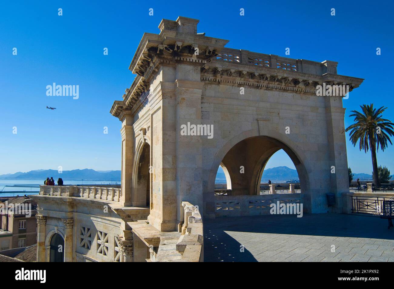 Bastione San Remy, Castello, Cagliari, Sardinien, Italien, Europa Stockfoto