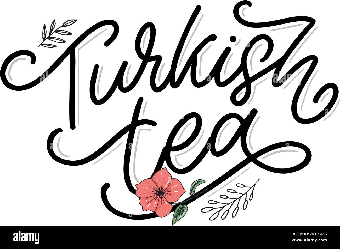 Türkische Traditionen der Teezeremonie. Teezeit. Dekorative Elemente für Ihr Design. Vektor-Illustration mit orientalischen Tasse Stock Vektor