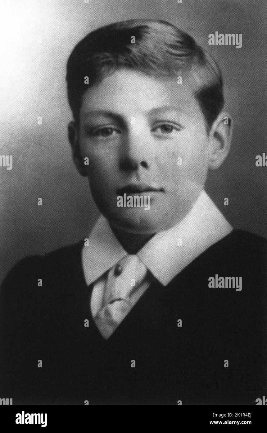 Winston Churchill im Alter von 15 Jahren an der Harriow School. 1889 Stockfoto
