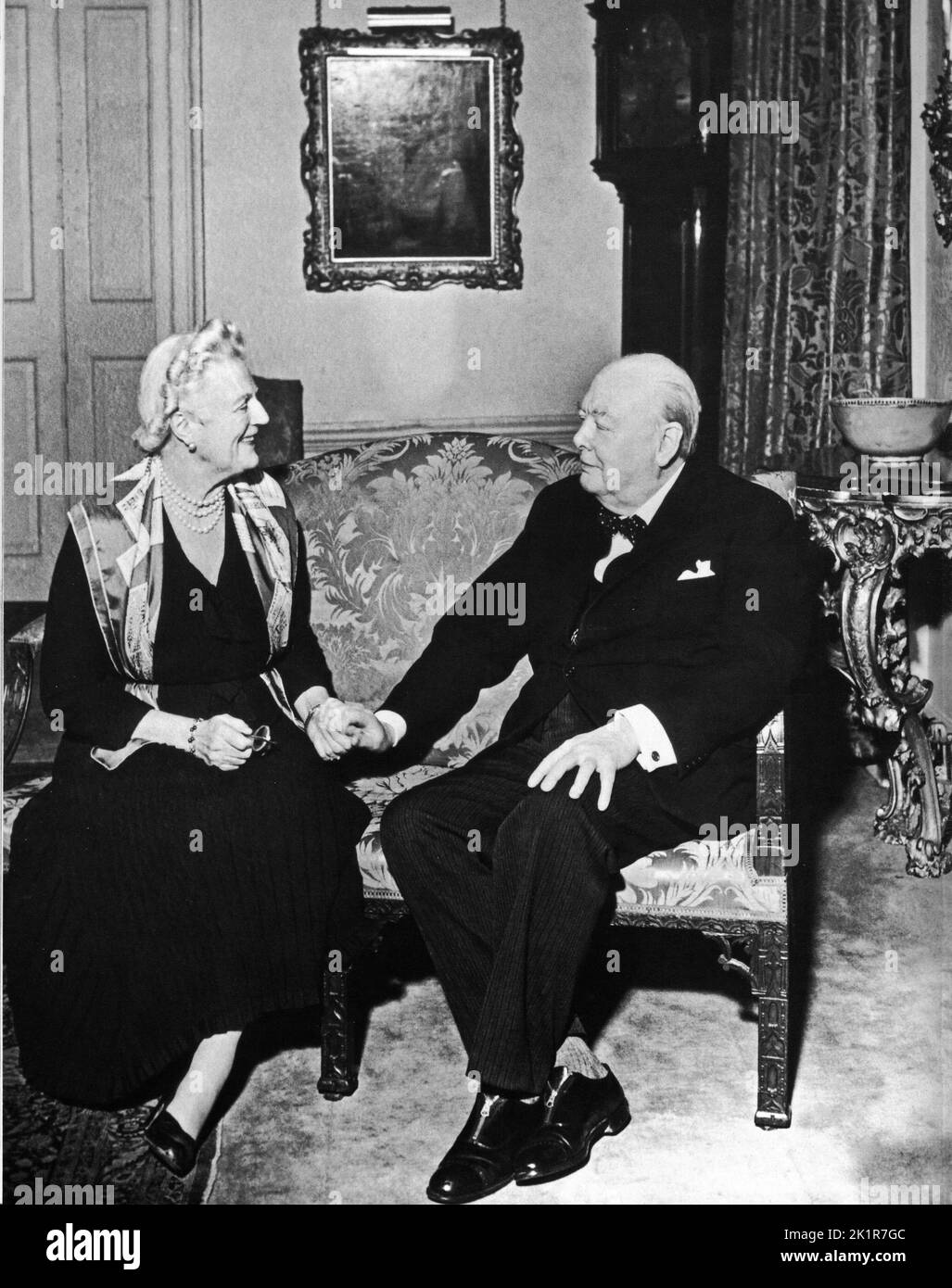 Winston Churchill mit seiner Frau Clementine. London 1951 Stockfoto