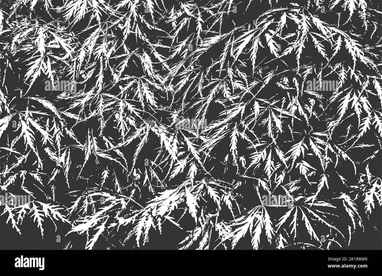 Verzweifelte Overlay Holzblatt Makro-Textur mit Streifen. Grunge schwarz und weiß Hintergrund. Abstrakte Halbton-Vektor-Illustration Stock Vektor