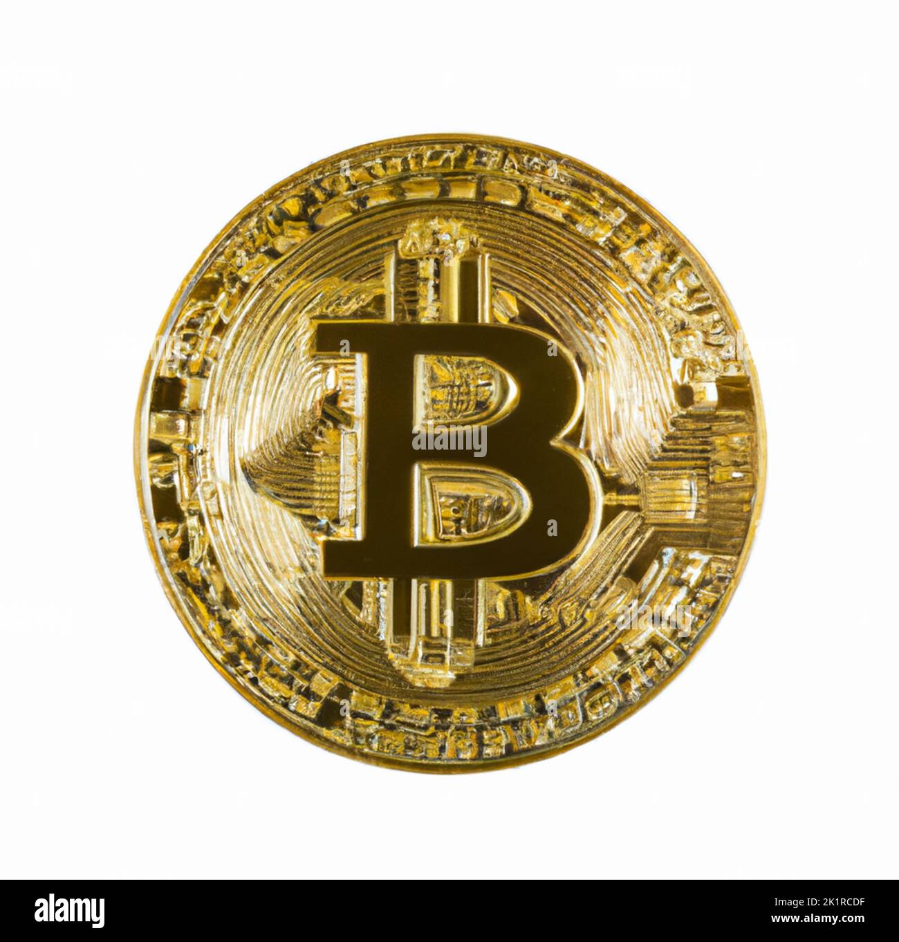 Bitcoin (Cryptocurrencys New digital money) auf dem Hintergrund Stockfoto