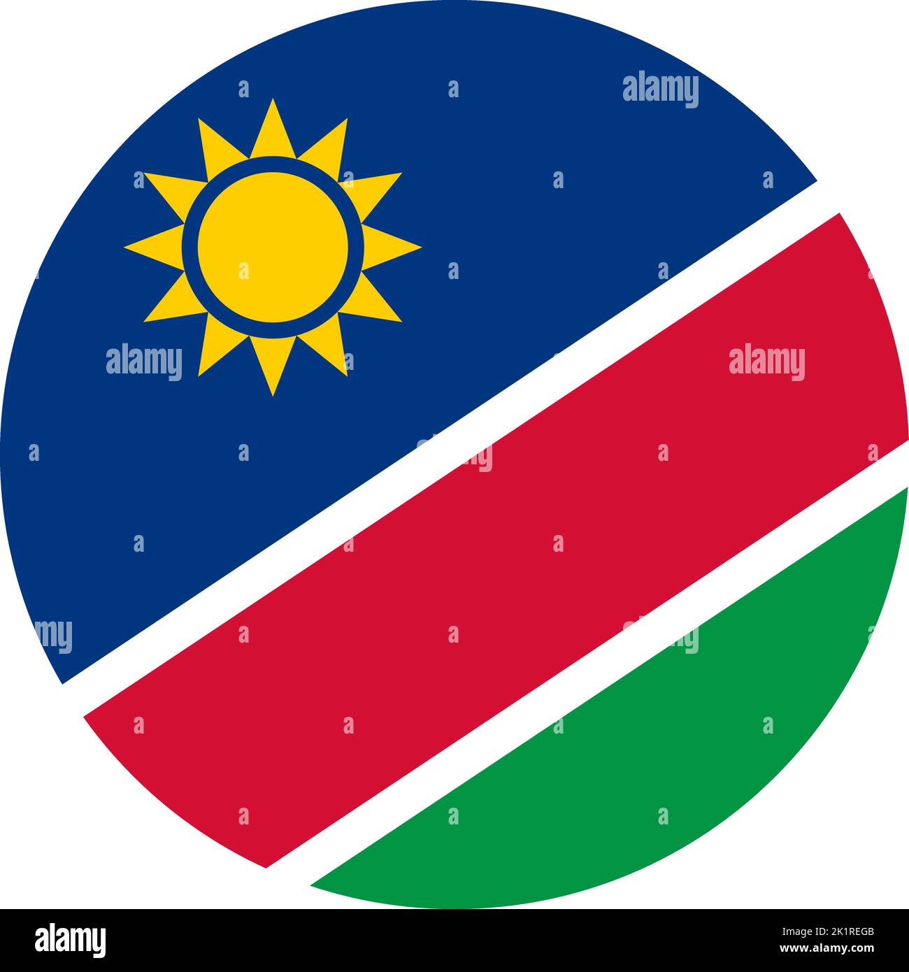 Die Nationalflagge der Welt, Namibia Stock Vektor