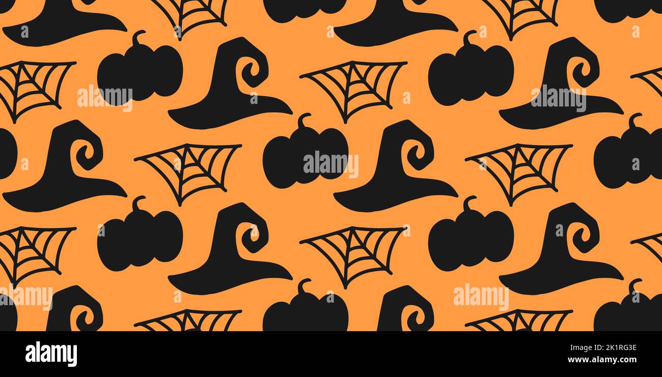 Halloween Hübsch Vektor Nahtlose Muster Textur Stock Vektor