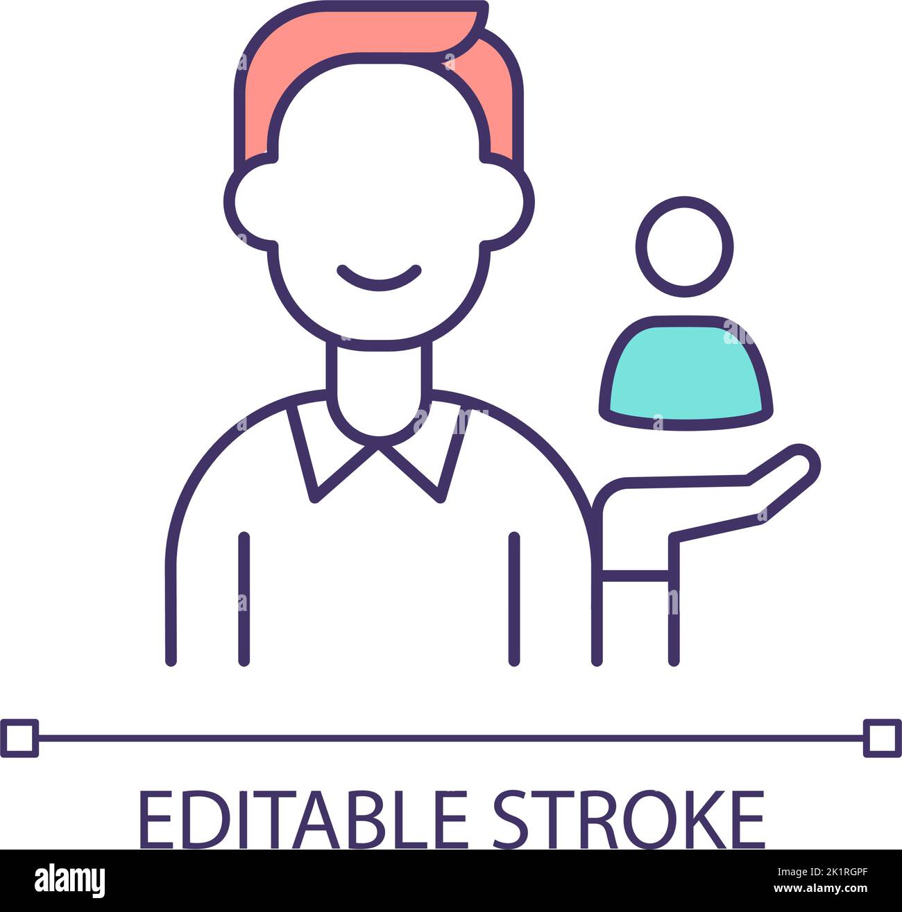 Mentor unterstützt RGB-Farbsymbol Stock Vektor