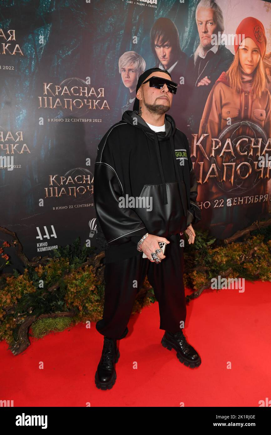 Moskau. Der russische Designer Igor Gulyaev bei der Premiere des Films