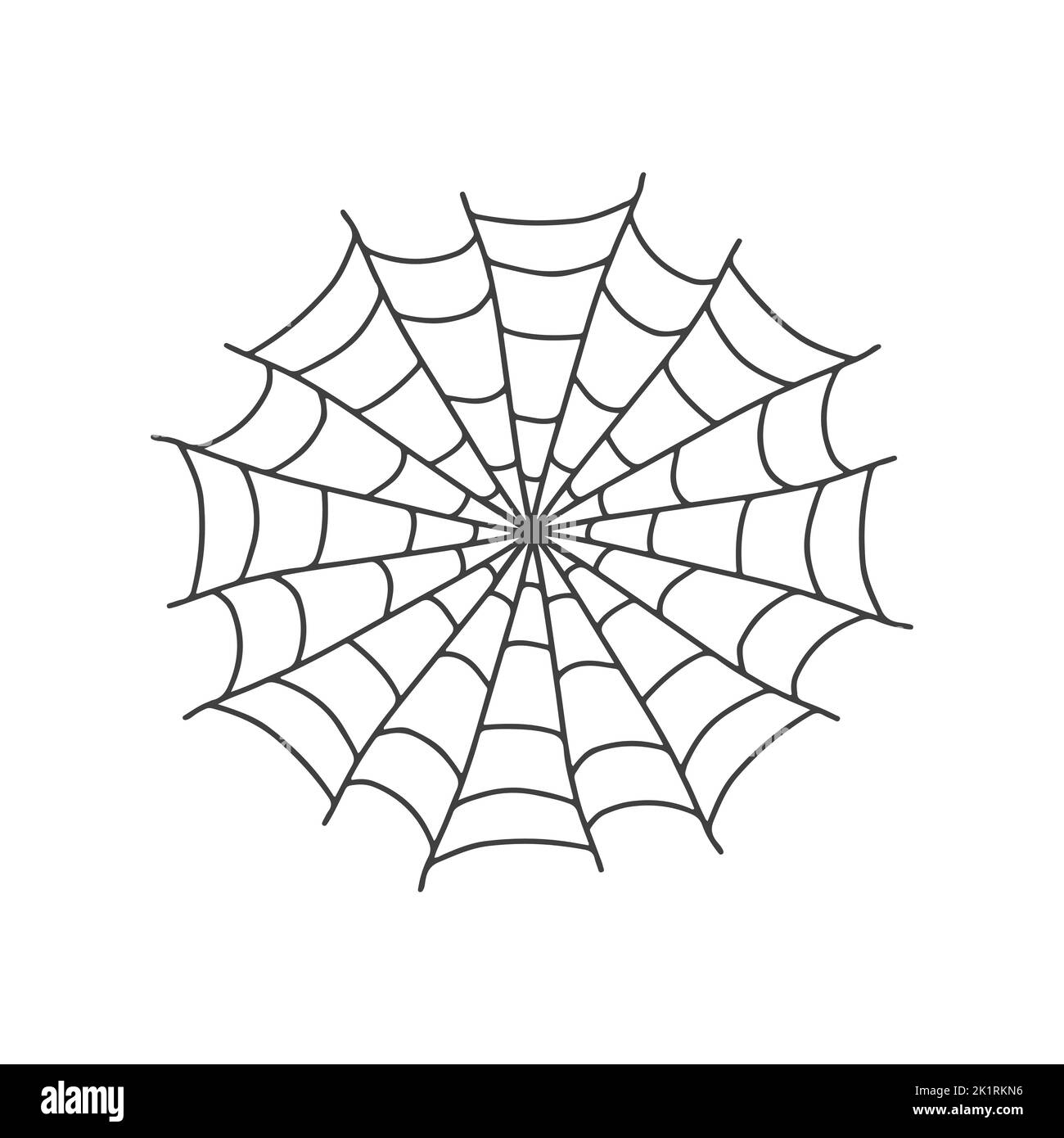 Vector Spider Web-Symbol auf weiß für halloween. Stock Vektor