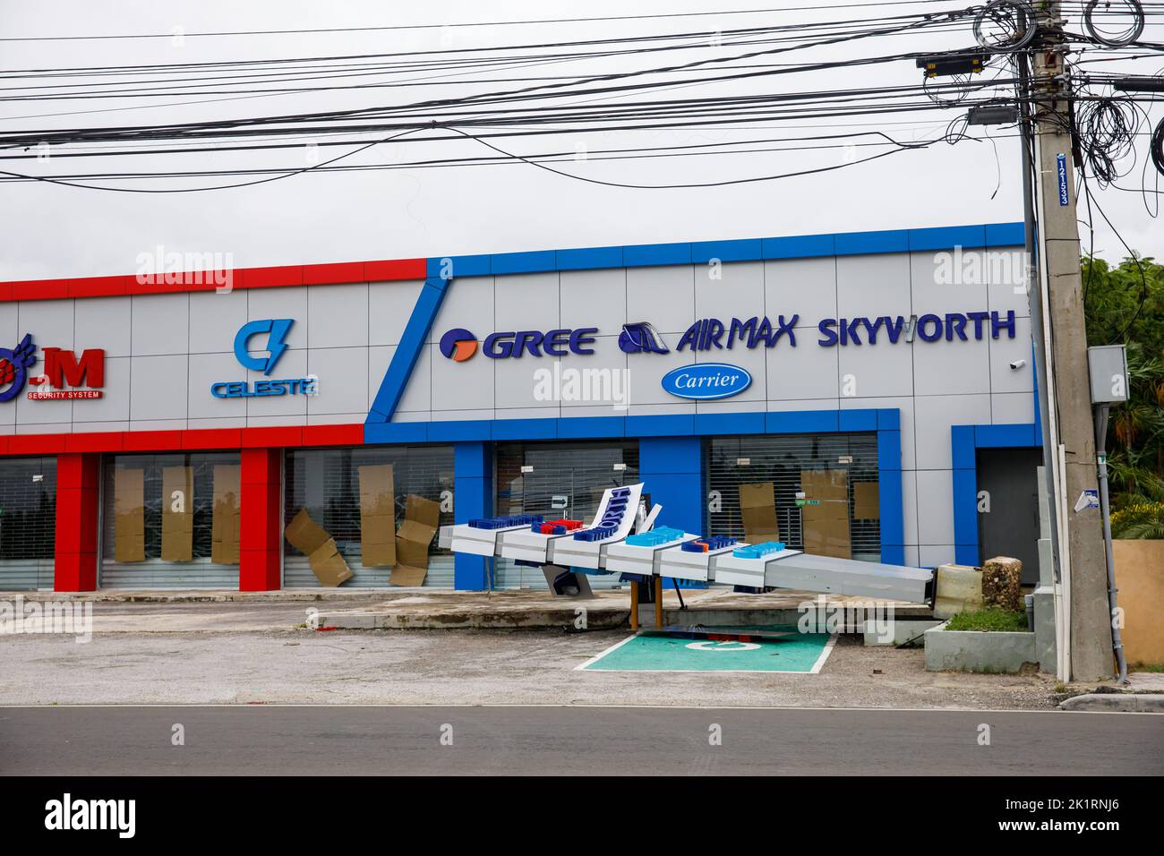 29.09.2022 Folgen des Unarals Fiona. Dominikanische Republik. Punta cana. Stockfoto