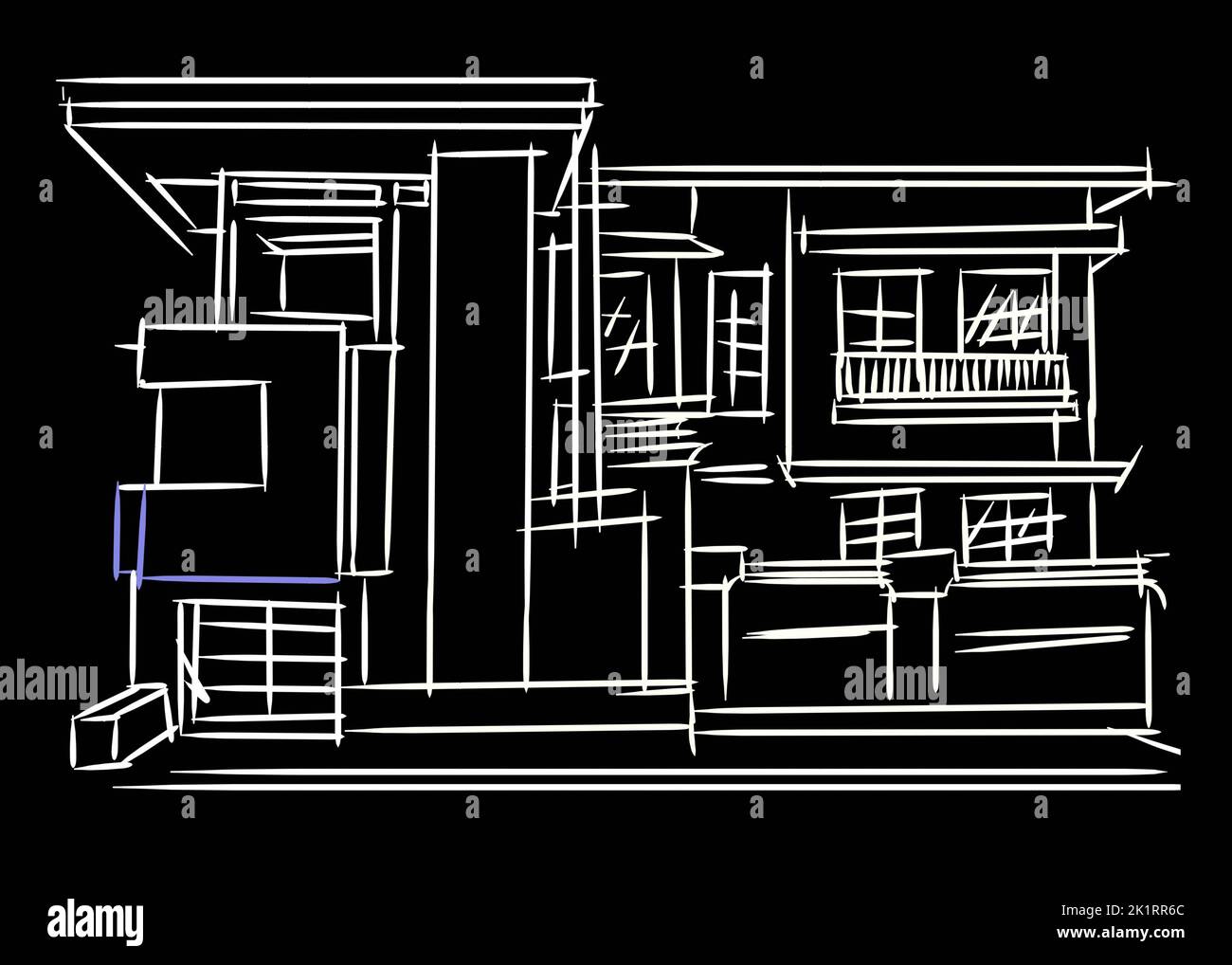 Haus Skizze Design für grafische Gestaltung Stockfoto