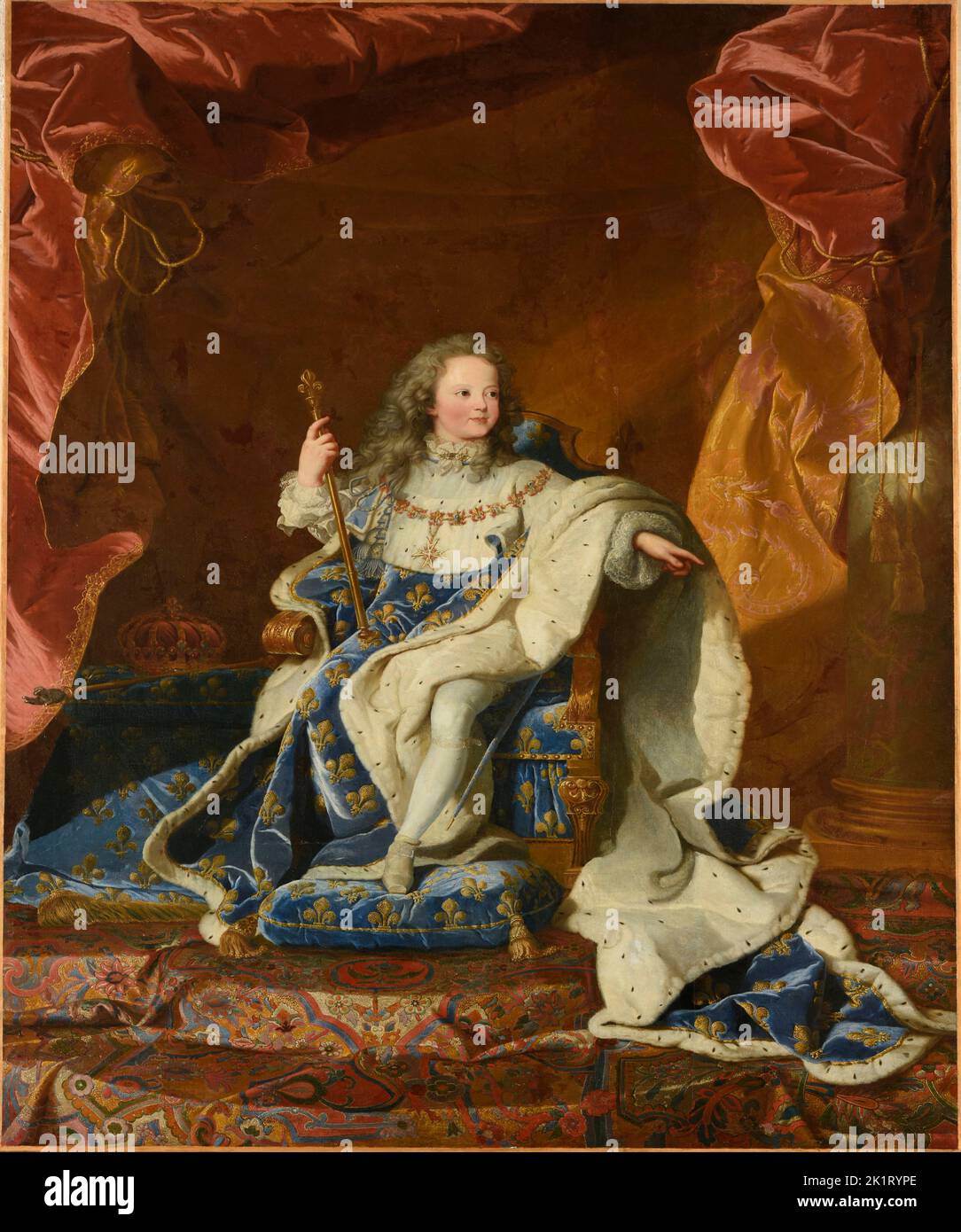 Porträt des Königs Ludwig XV. Von Frankreich (1710-1774). Museum: Musée des Beaux-Arts, Reims. Autor: Rigaud, Hyacinthe François Honoré, Circle of. Stockfoto