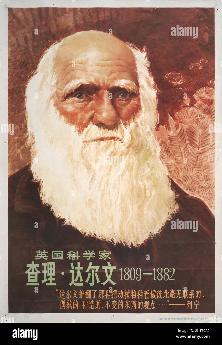 Englischer Wissenschaftler Charles Darwin (1809-1882). Museum: PRIVATE SAMMLUNG. Autor: Zhou Ruizhuang. Stockfoto