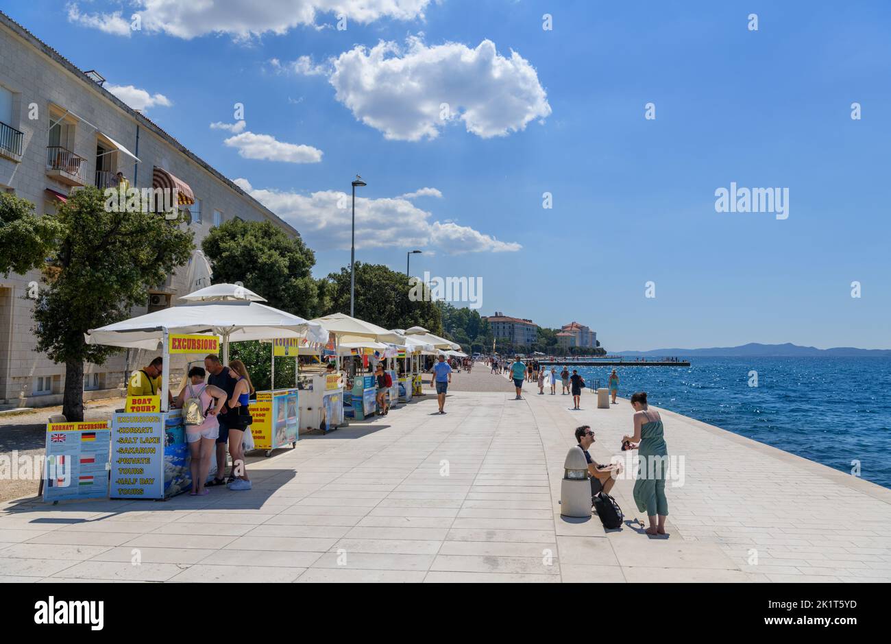 Strandpromenade, Zadar, Kroatien Stockfoto