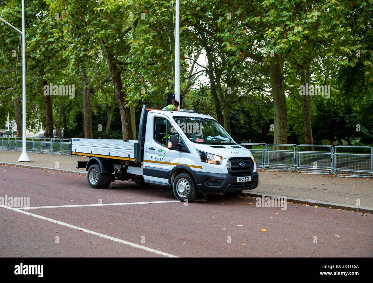Die Mall in London nach dem Tod Ihrer Majestät Königin Elizabeth II Stockfoto