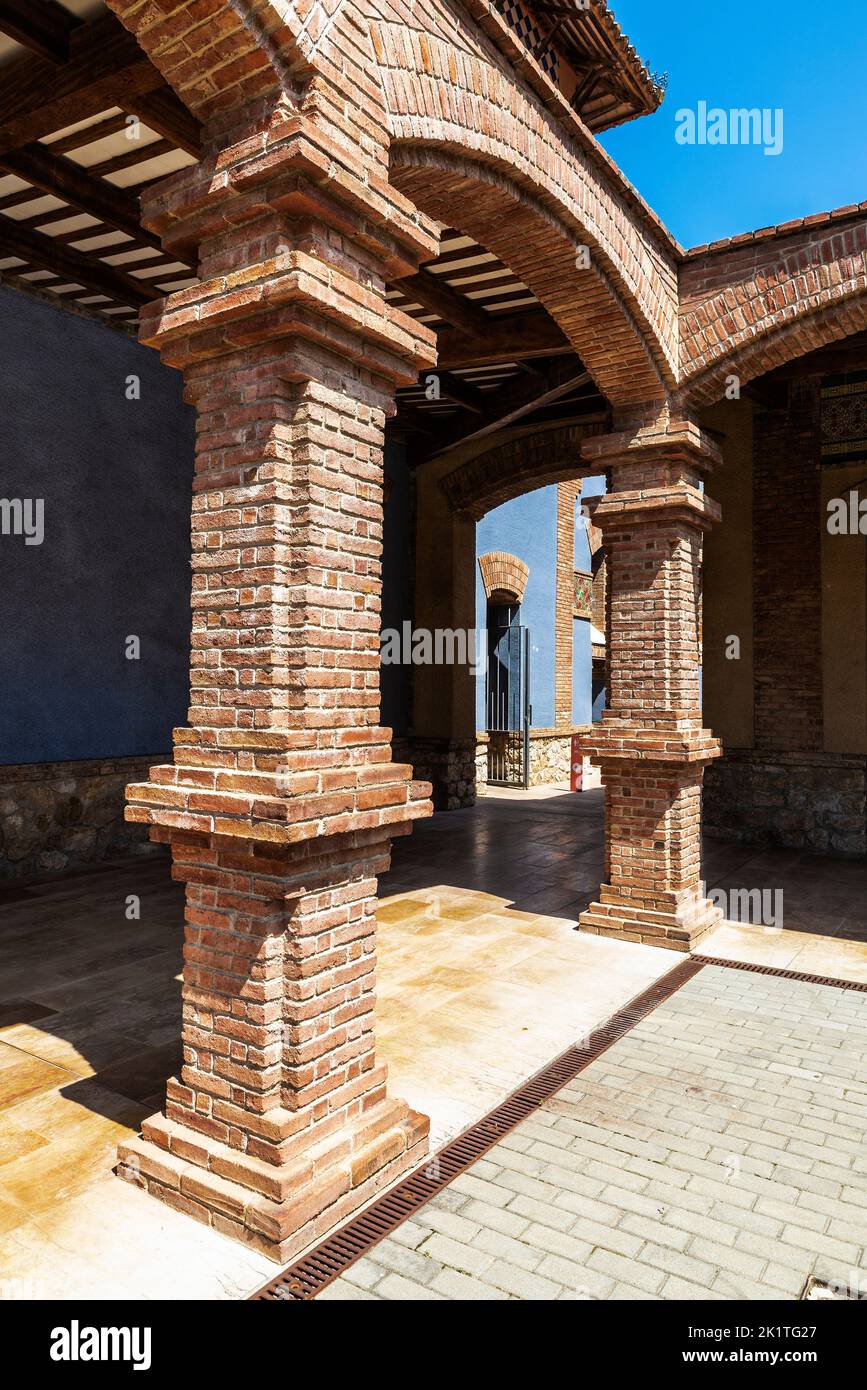 Altes Schlachterhaus von Tortosa, gebäude des katalanischen Modernismus in Tortosa, Tarragona, Katalonien, Spanien Stockfoto