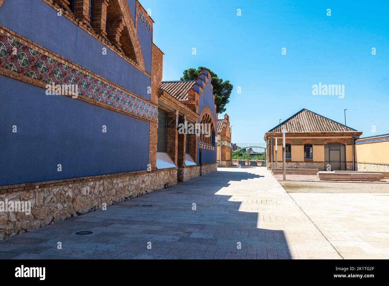 Altes Schlachterhaus von Tortosa, gebäude des katalanischen Modernismus in Tortosa, Tarragona, Katalonien, Spanien Stockfoto