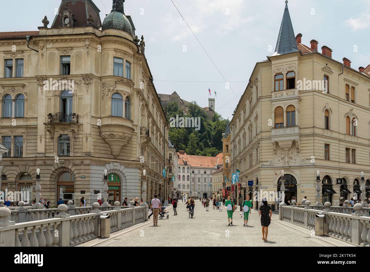 Ljubljana Stadt, Hauptstadt von Slowenien, Europa Stockfoto