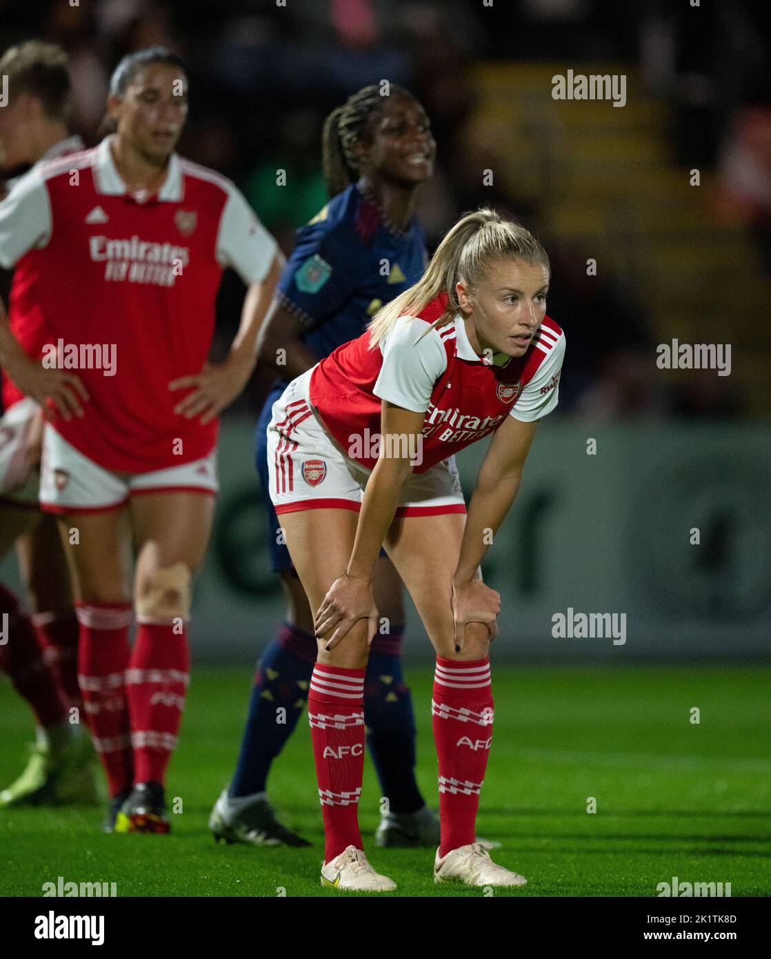 London, Großbritannien. 20. September 2022. Leah Williamson (6 Arsenal) während des UEFA Womens Champions League Qualifying Round 2-Spiels zwischen Arsenal und Ajax im Meadow Park in London, England. (James Whitehead/SPP) Quelle: SPP Sport Press Foto. /Alamy Live News Stockfoto