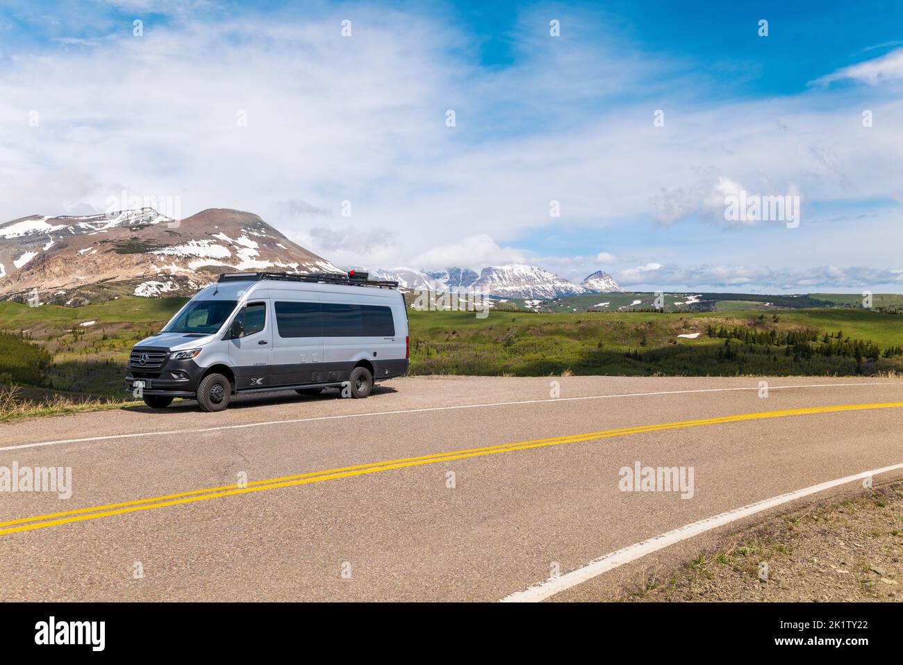 Airstream Interstate 24X 4WD Wohnmobil; Glacier National Park; Montana; USA Stockfoto
