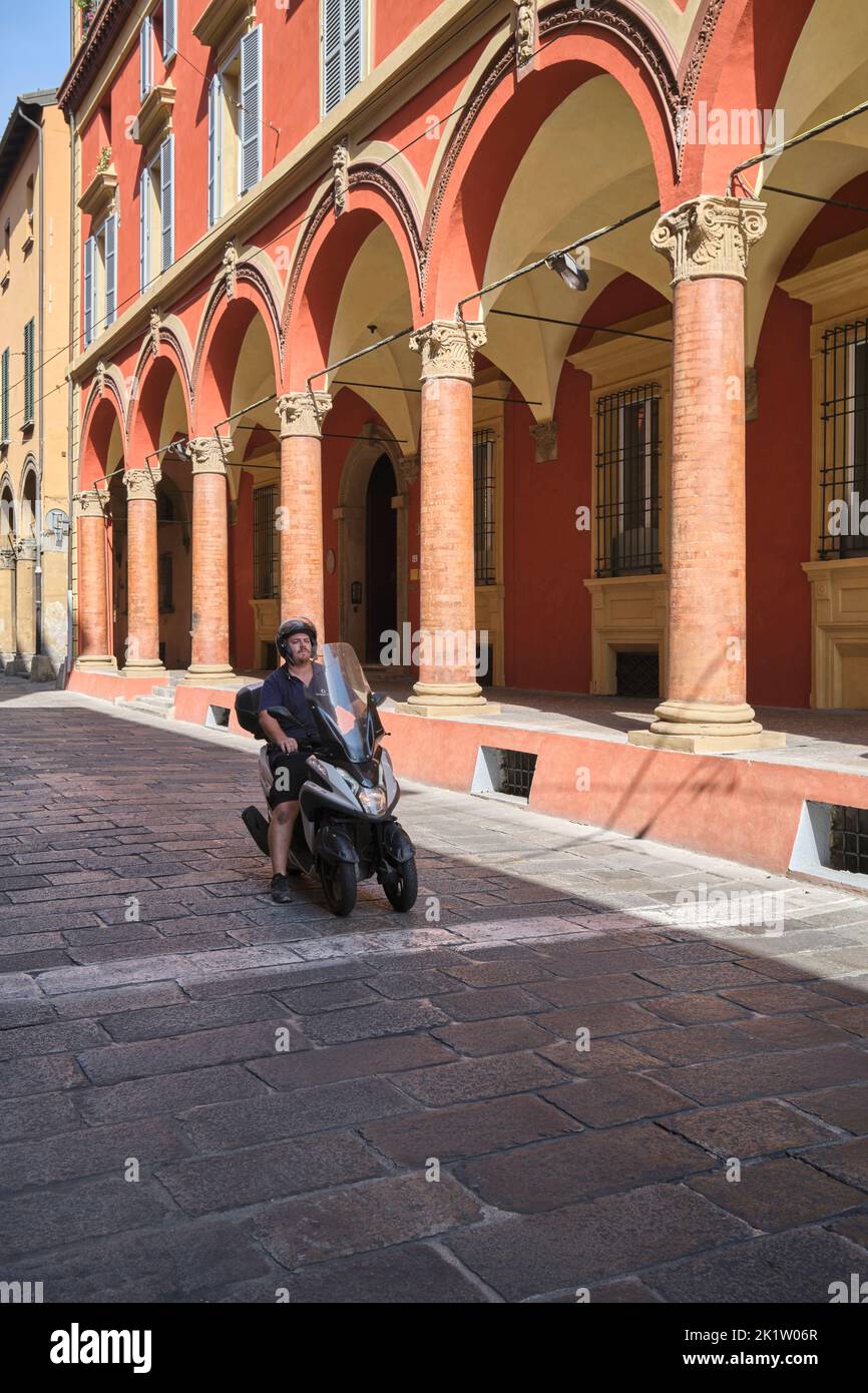 Strada Maggiore Bologna Italien Stockfoto