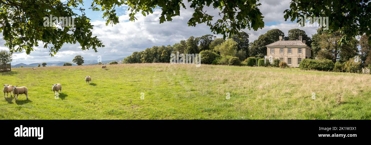 Beanley Hall, ein aus Stein erbautes Landhaus im kleinen Dorf Beanley, Northumberland, England. Stockfoto
