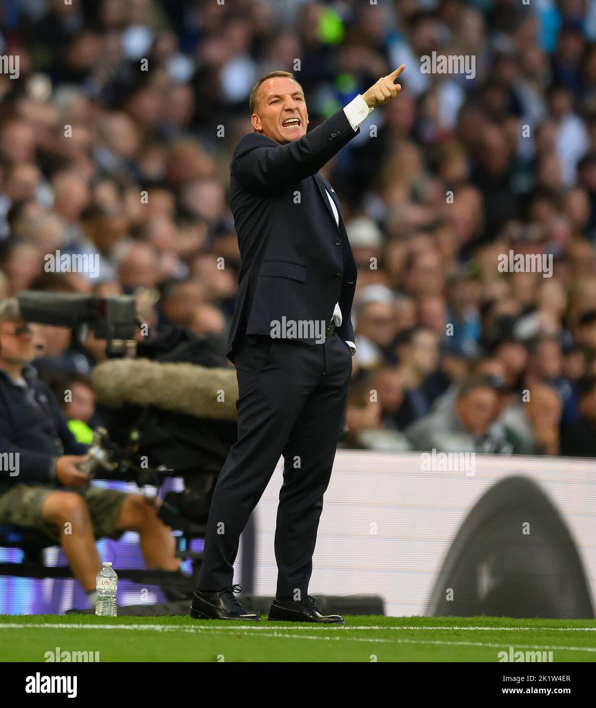 17 Sep 2022 - Tottenham Hotspur gegen Leicester City - Premier League - Tottenham Hotspur Stadium Leicester City Manager Brendan Rodgers während des Spiels gegen Tottenham Bildnachweis: Mark Pain / Alamy Live News Stockfoto