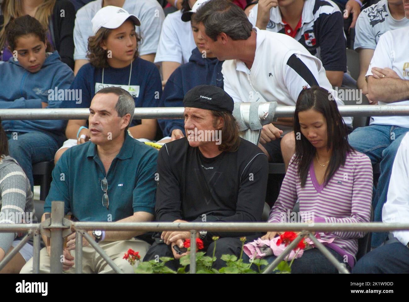 Die argentinische Tennislegende Guillermo Vilas nimmt am Ptrobras Cup in Buenos Aires Teil Stockfoto