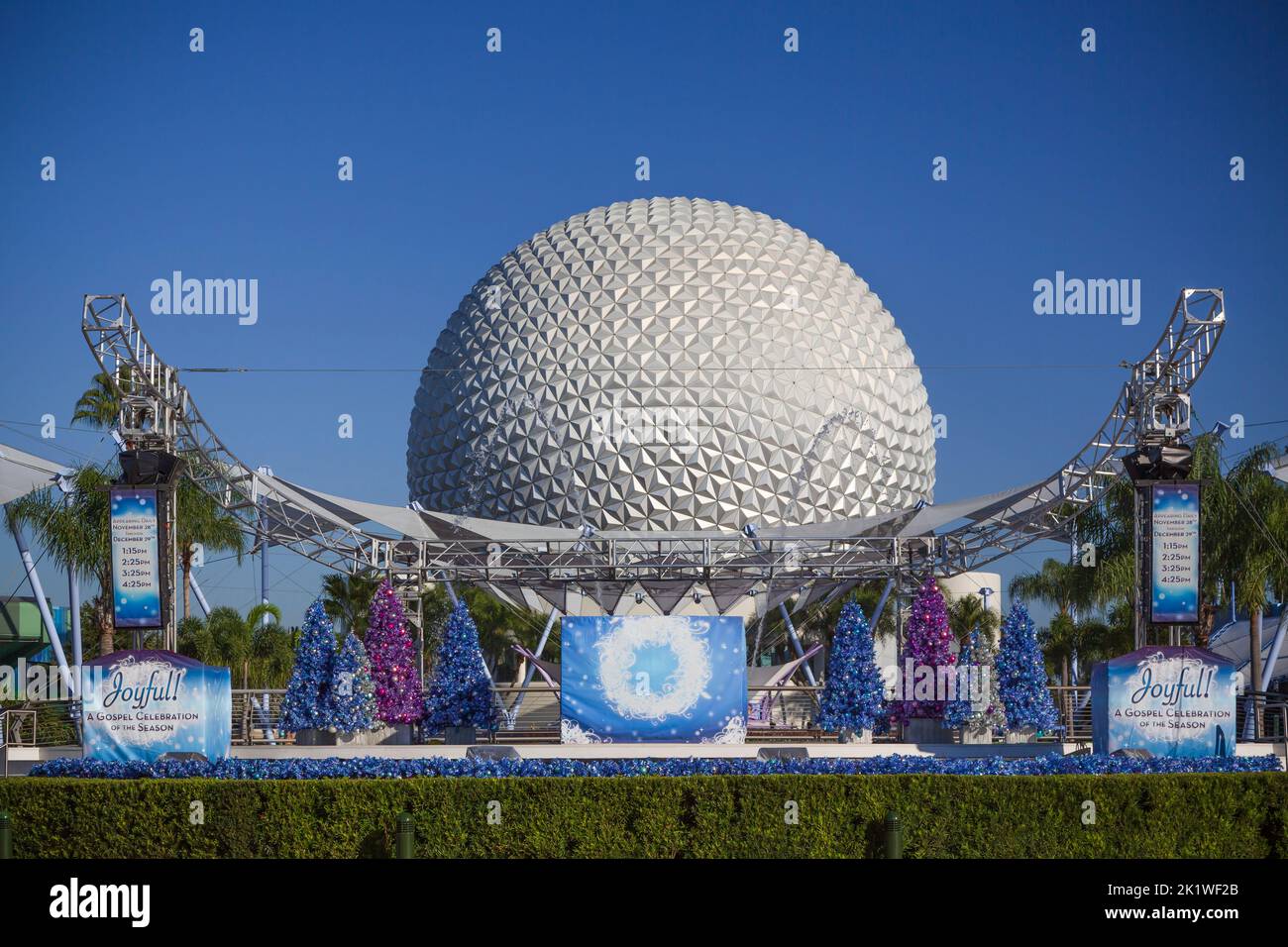 EThe Spaceship Earth Dome at pcot Center, Orlando, Florida, USA. Stockfoto