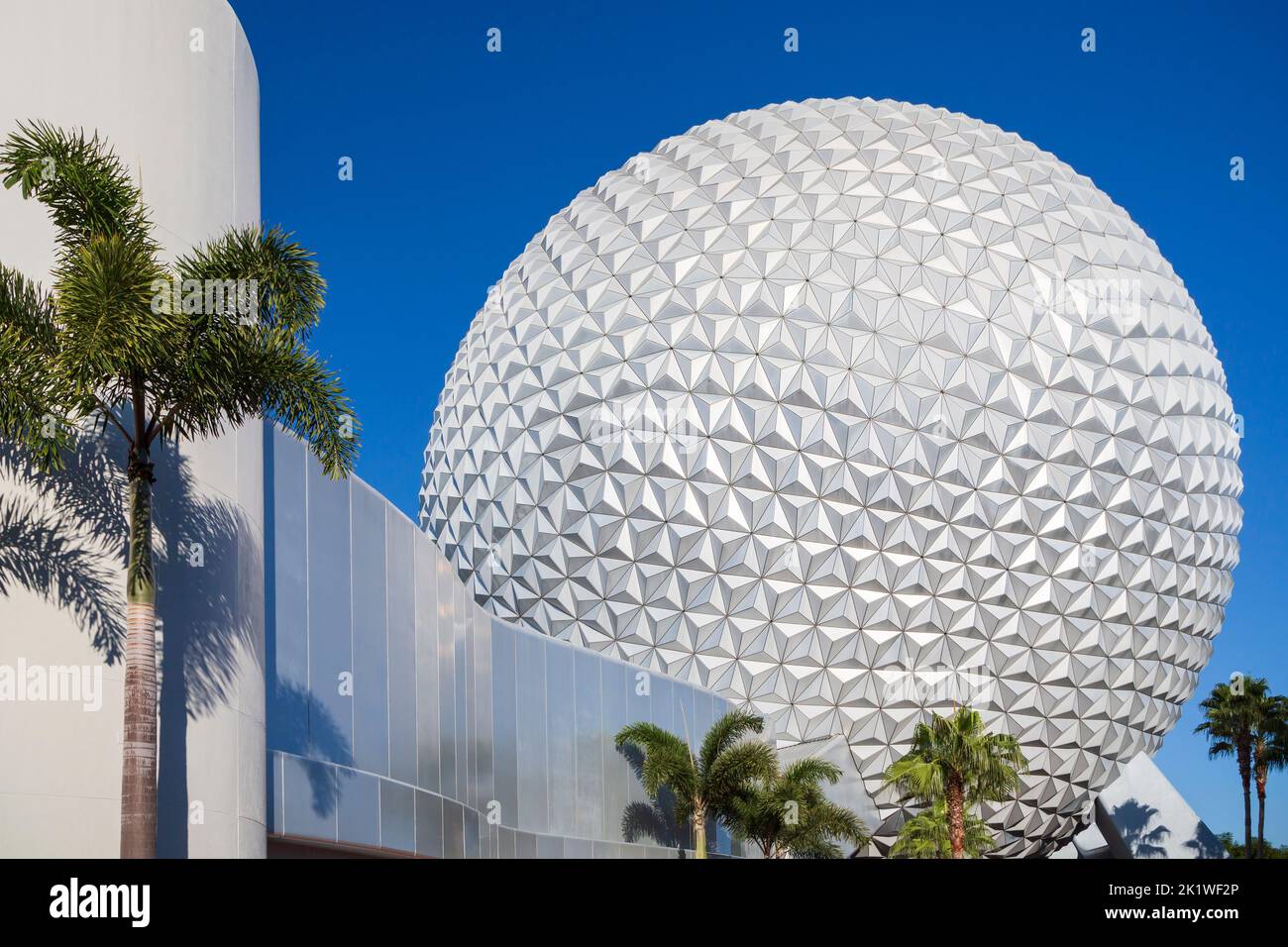 EThe Spaceship Earth Dome at pcot Center, Orlando, Florida, USA. Stockfoto