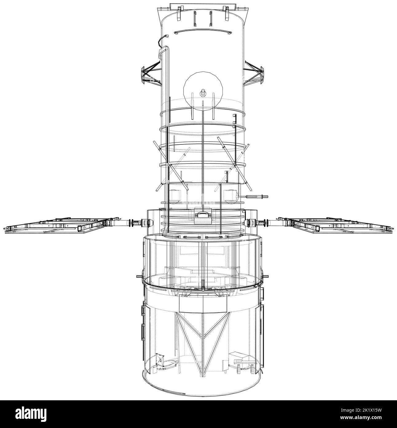 Hubble-Weltraumteleskop. Sattellit Stock Vektor