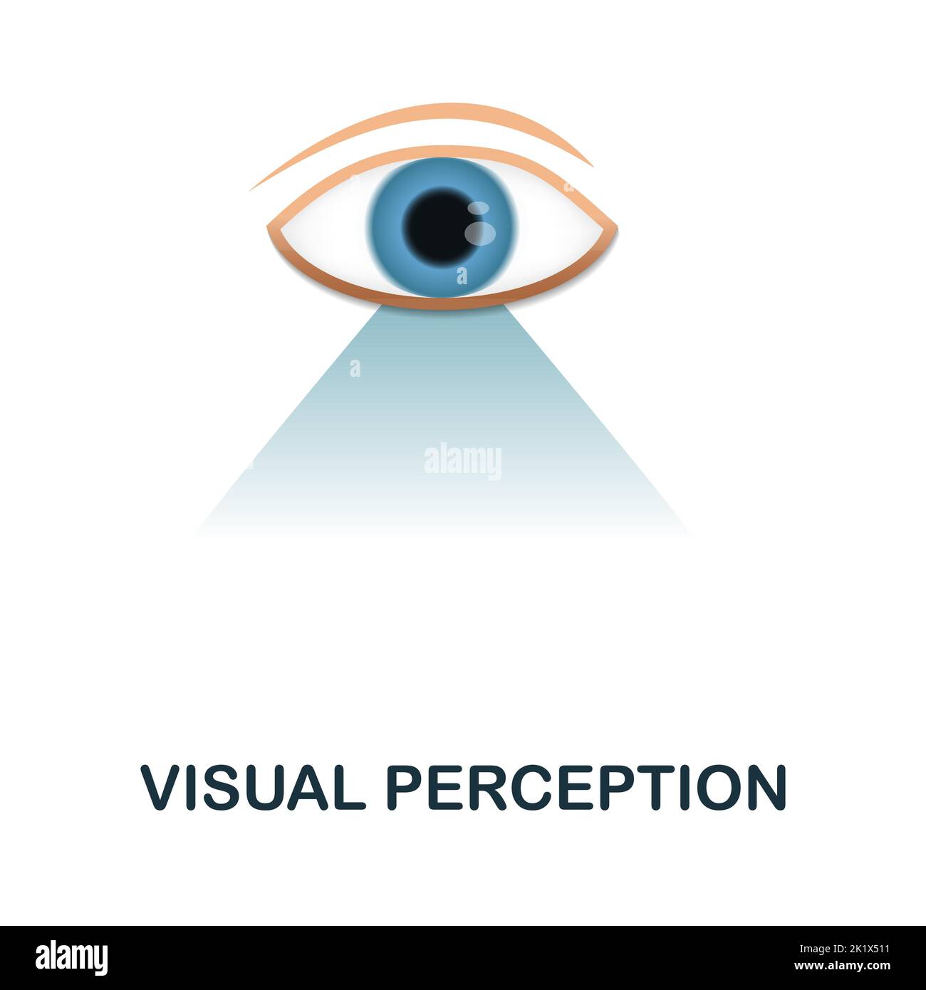 Symbol für die visuelle Wahrnehmung. 3D Illustration aus der Sammlung kognitiver Fähigkeiten. Creative Visual Perception 3D Symbol für Webdesign, Vorlagen, Infografiken Stock Vektor
