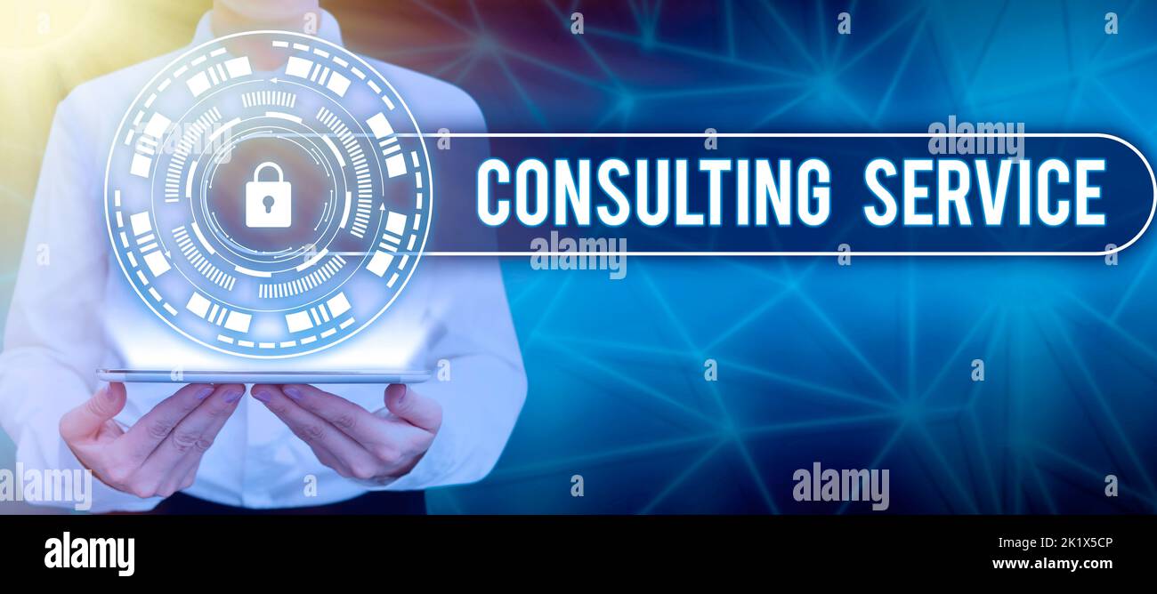 Textüberschrift mit Consulting ServiceExperts, die einem Dritten gegen eine Gebühr Wissen zur Verfügung stellen. Business Idea Experten, die Wissen zu einem bietet Stockfoto