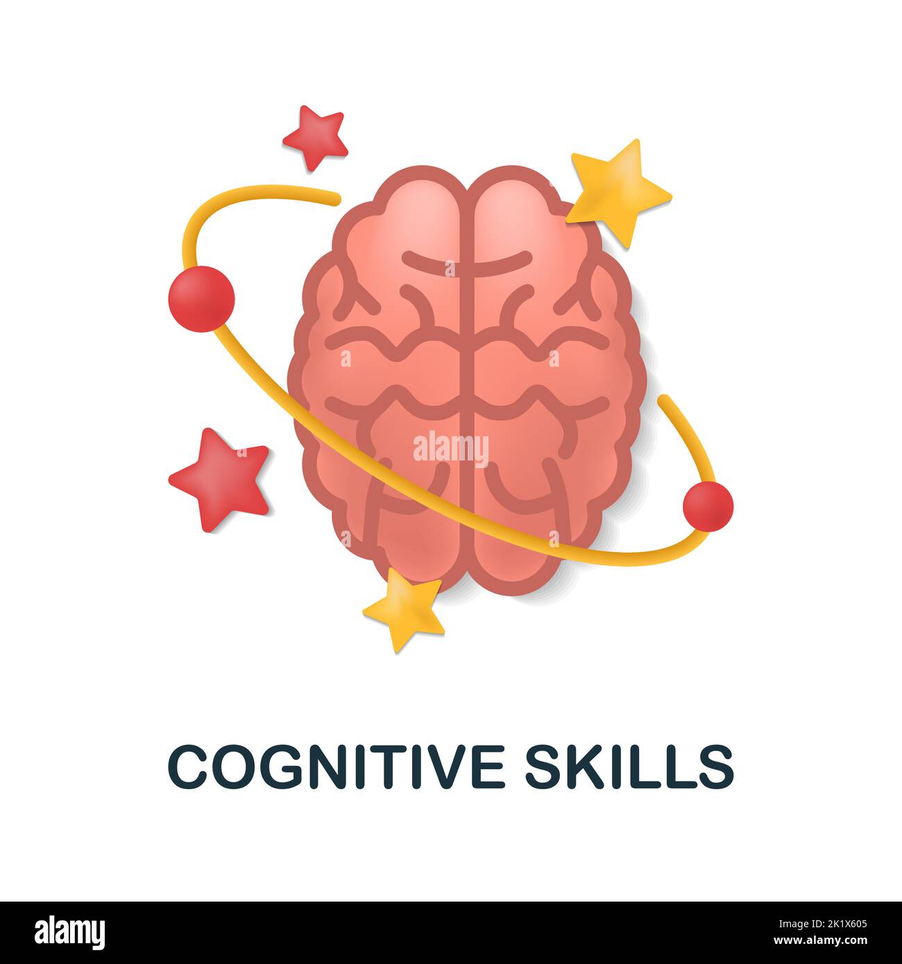 Symbol für kognitive Fähigkeiten. 3D Illustration aus der Sammlung kognitiver Fähigkeiten. Creative Cognitive Skills 3D Symbol für Web-Design, Vorlagen, Infografiken und Stock Vektor