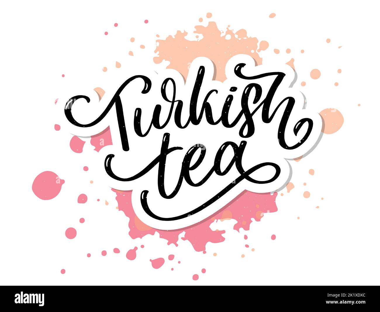 Türkische Traditionen der Teezeremonie. Teezeit. Dekorative Elemente für Ihr Design. Vektor-Illustration mit orientalischen Tasse Stock Vektor