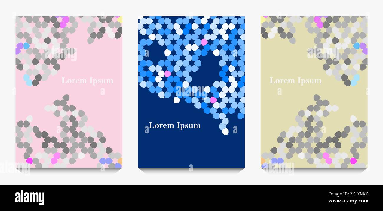 Abstraktes nahtloses Liniendreieck, geometrischer Texturhintergrund, Polygonmuster-Set, Netzwerkkonzept Stockfoto