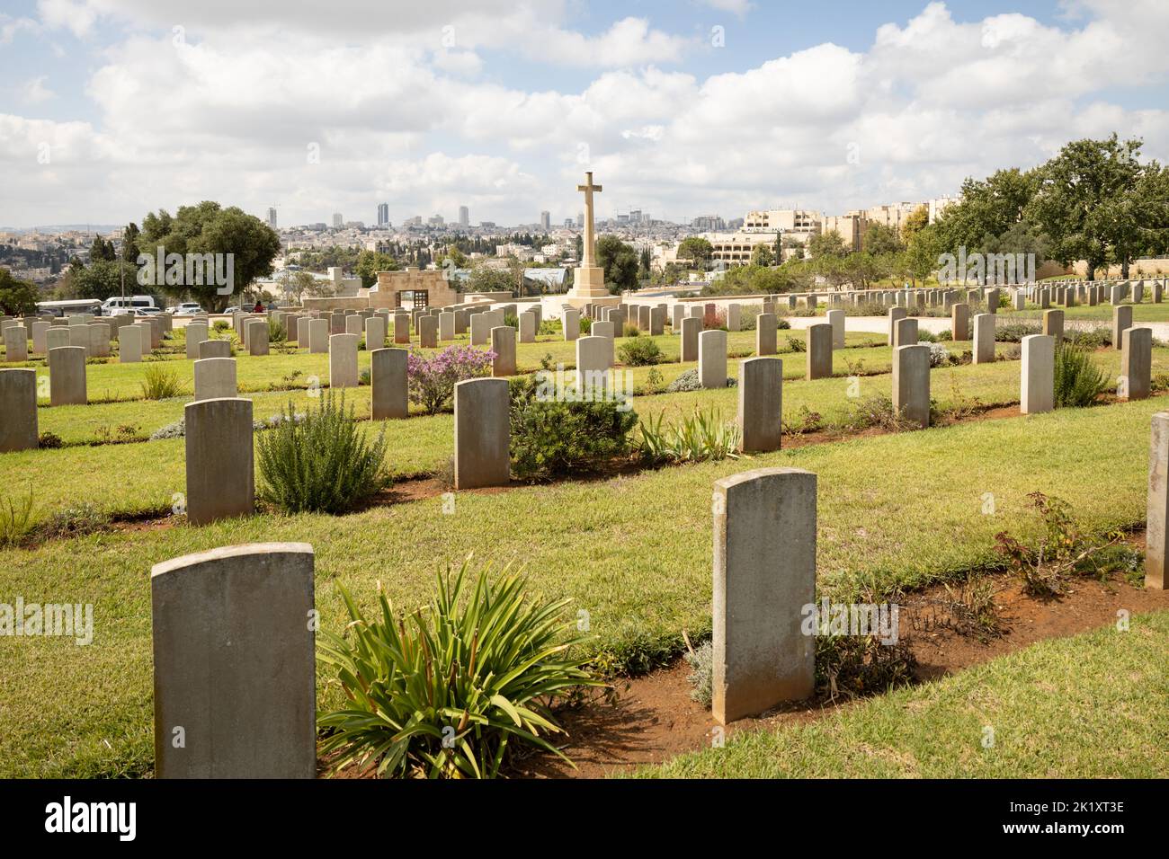Britischer Kriegsfriedhof am Mount scopus, Jerusalem, Israel. Stockfoto