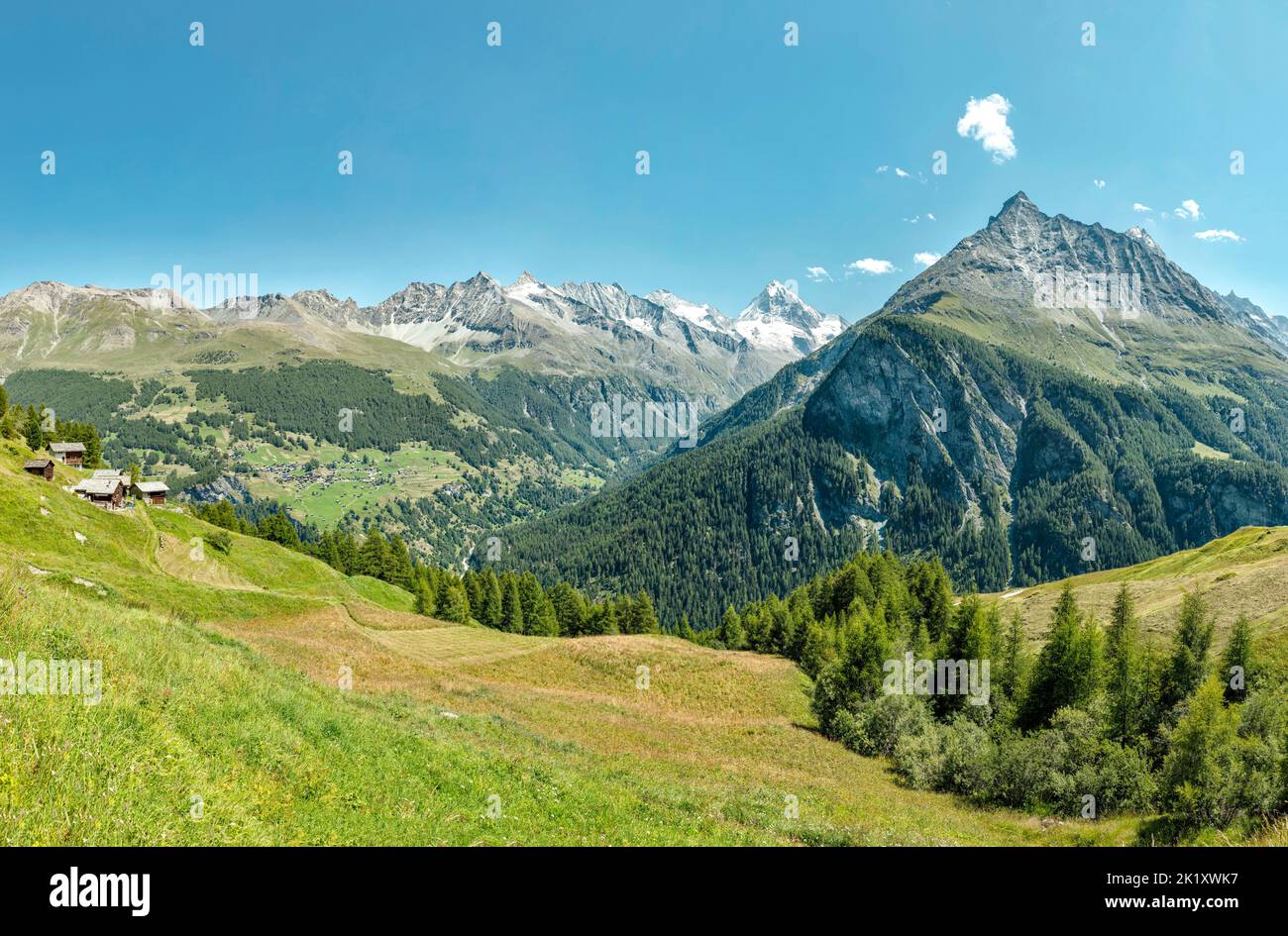 Route de Arollo, Grande Dent de Veisivi Stockfoto