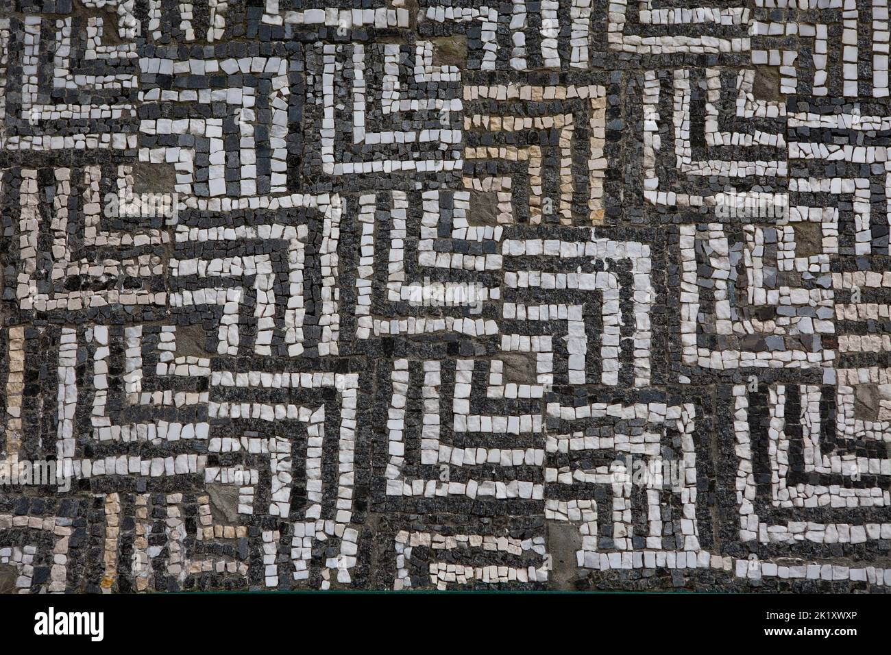 Mosaiken Bodendekoration in der alten Festung von Bar, Montenegro Stockfoto