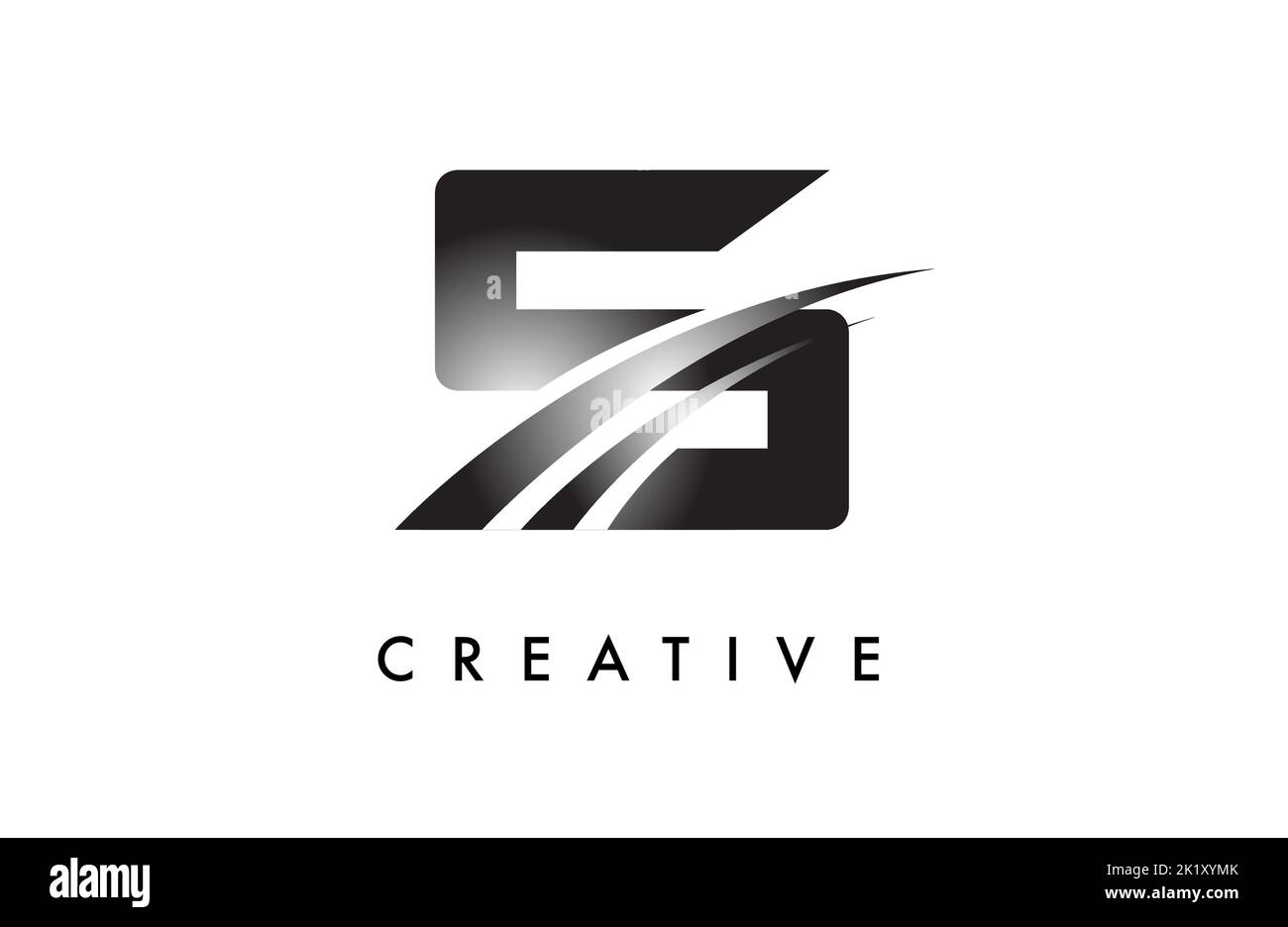 Letter S Logo Design-Vektor mit geschwungenen Swoosh Linien und kreativen Look. Elegante Initial Modern S Logo Icon Idee Vektor Illustration. Stock Vektor