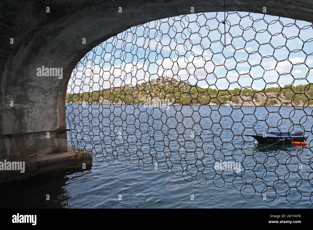 Seetunnel am St. Anthonys Kanal, Sibenik, Kroatien. Stockfoto