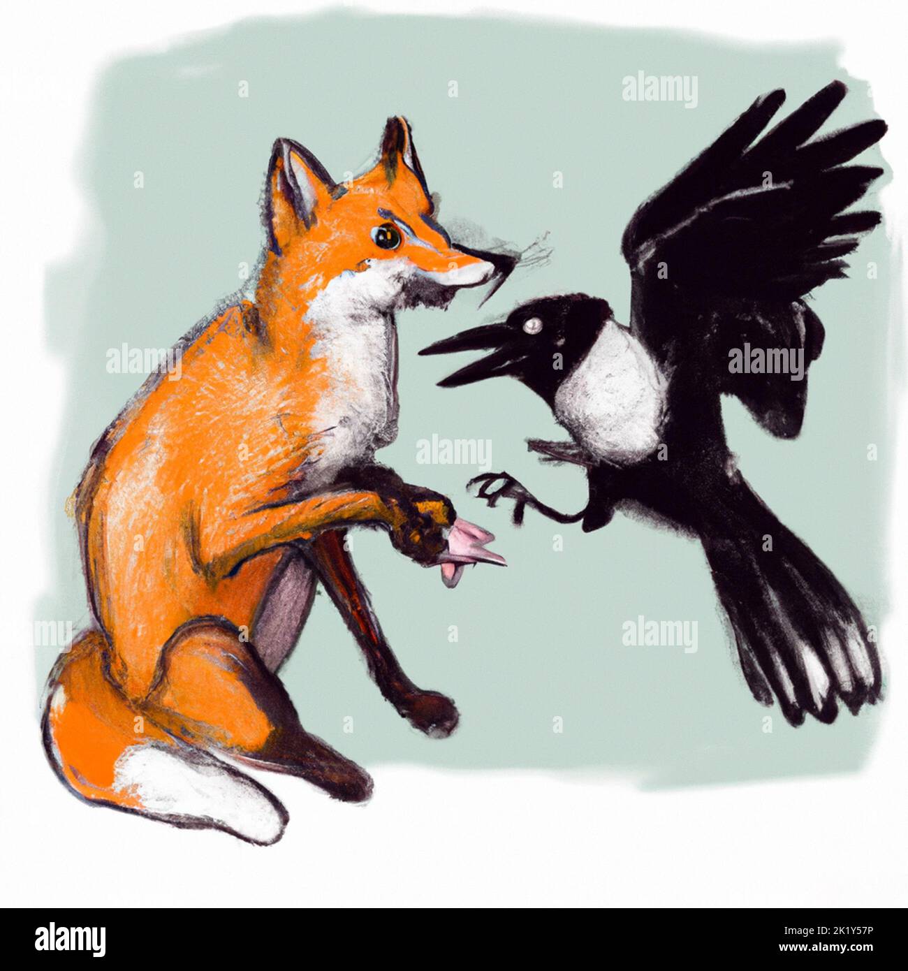 Moral Der Rabe Und Der Fuchs Der rabe und der fuchs Ausgeschnittene Stockfotos und -bilder - Alamy