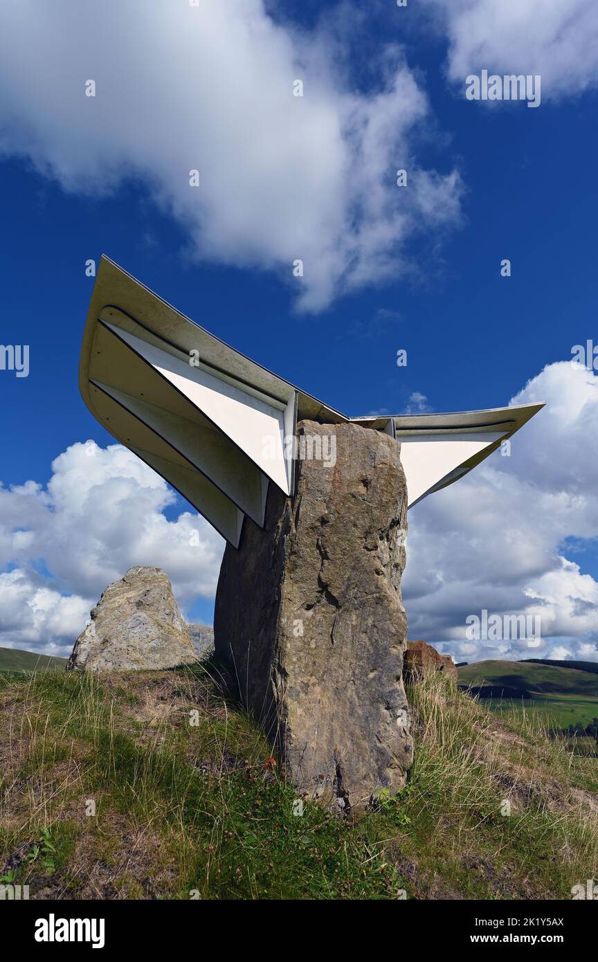 „Belvedere“. Kunstwerke von Charles Jencks im Freien. Crawick Multiverse, Sanquhar, Dumfries und Galloway, Schottland, Vereinigtes Königreich, Europa. Stockfoto