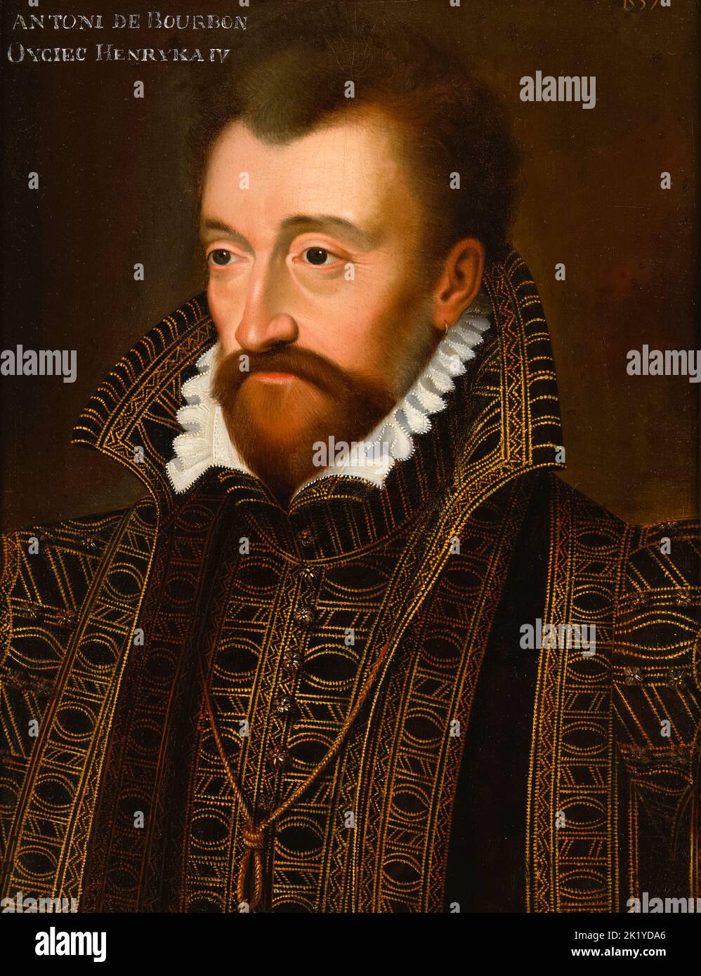Antonius von Bourbon (Antoine de Bourbon) (1518-1562), König von Navarra (1555-1562), Vater von Heinrich IV., König von Frankreich (1589-1610), Ölporträt nach Francois Clouet(?), nach 1557 Stockfoto
