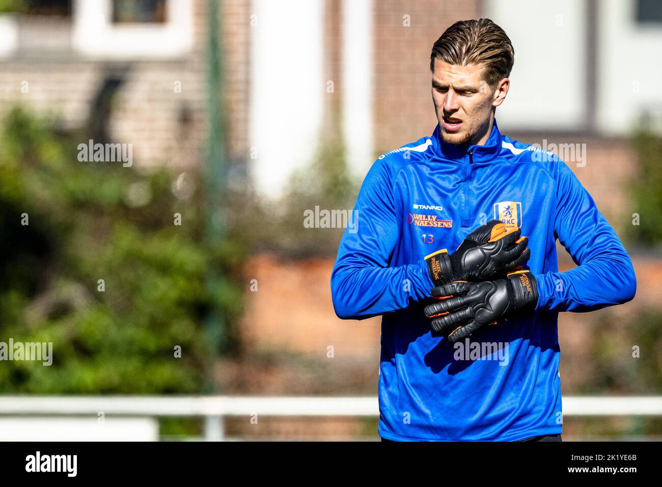 ANTWERPEN, Belgien, 21-09-2022, Fußball, Bosuil-Stadion, Jupiler Pro League, Saison 2022 / 2023, während des Testspiel Antwerpen - RKC, RKC-Torwart Mark Spenkelink (Foto von Pro Shots/Sipa USA) Weltrechte außer Österreich und den Niederlanden Stockfoto