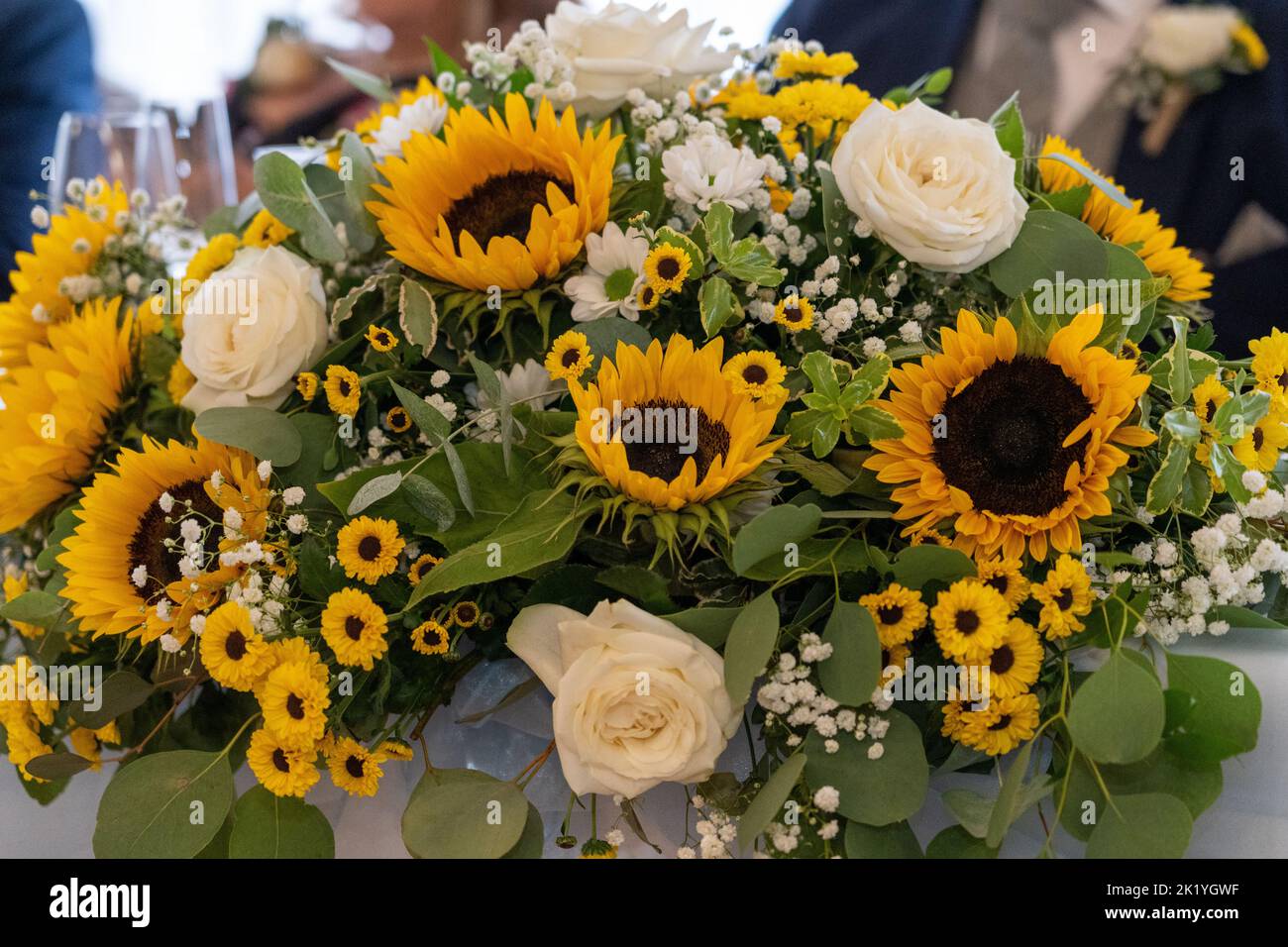 Sonnenblumen Strauß Stockfoto