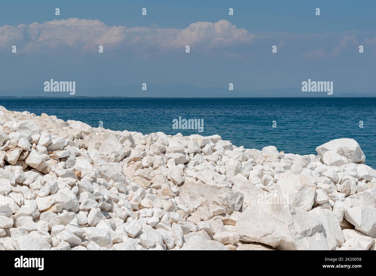 Marble Beach in Thassos, Griechenland Stockfoto
